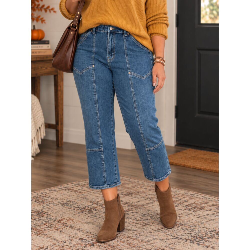 Old Navy OG Straight Secret Slim Pockets Jeans Size 16 Blue Utility Denim